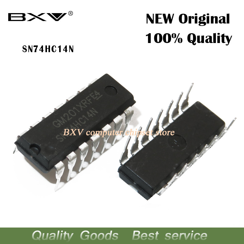 CR-10PCS SN74HC14N DIP 14 SN74HC14 DIP 74HC14N DIP14 74HC14 ใหม่ IC