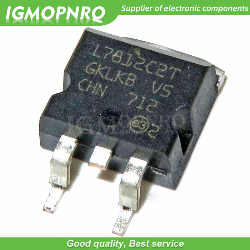 10 ชิ้น L7812CD2T ถึง 263 L7812 7812 TO263 L7812C2T 12V SMD สามขั้วตัวควบคุม
