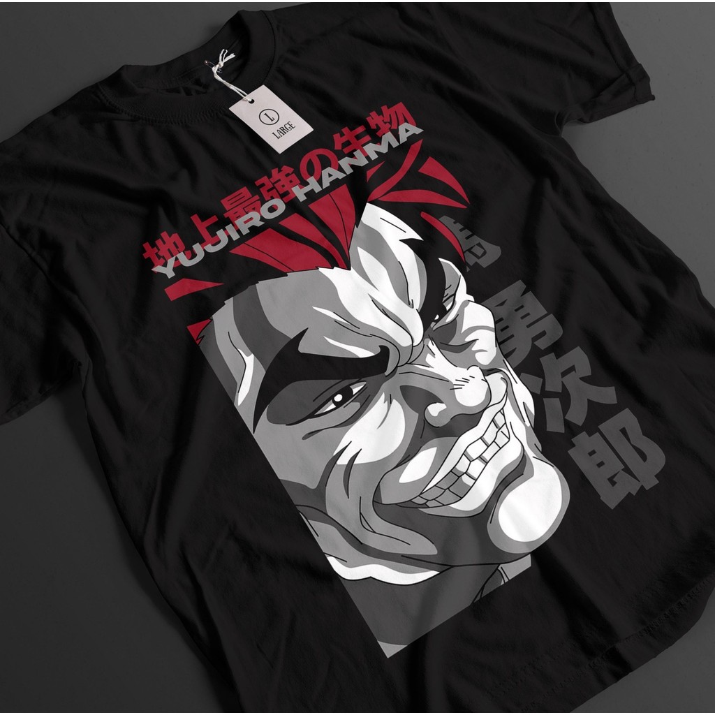 เสื้อยืด_unisex_ลาย_Yujiro_Hanma_from_Baki_The_Grappler