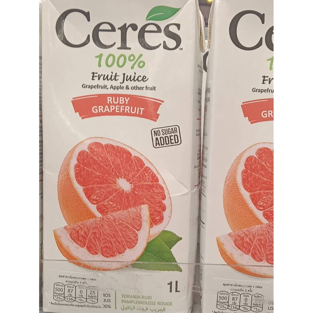 CERES 100% Pure Ruby Grapefruit Juice 1L * SOUTH AFRICAN *