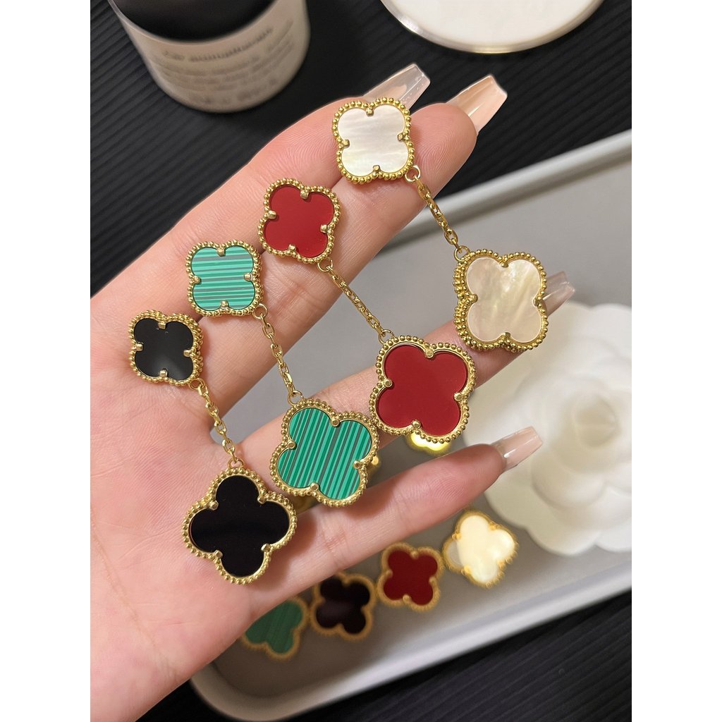 Van Cleef & Arpels ต่างหูEar Hoop กรอบวงกลม ทำจากไทเทเนียมกันน้ํา สำหรับเครื่องประดับสตรี