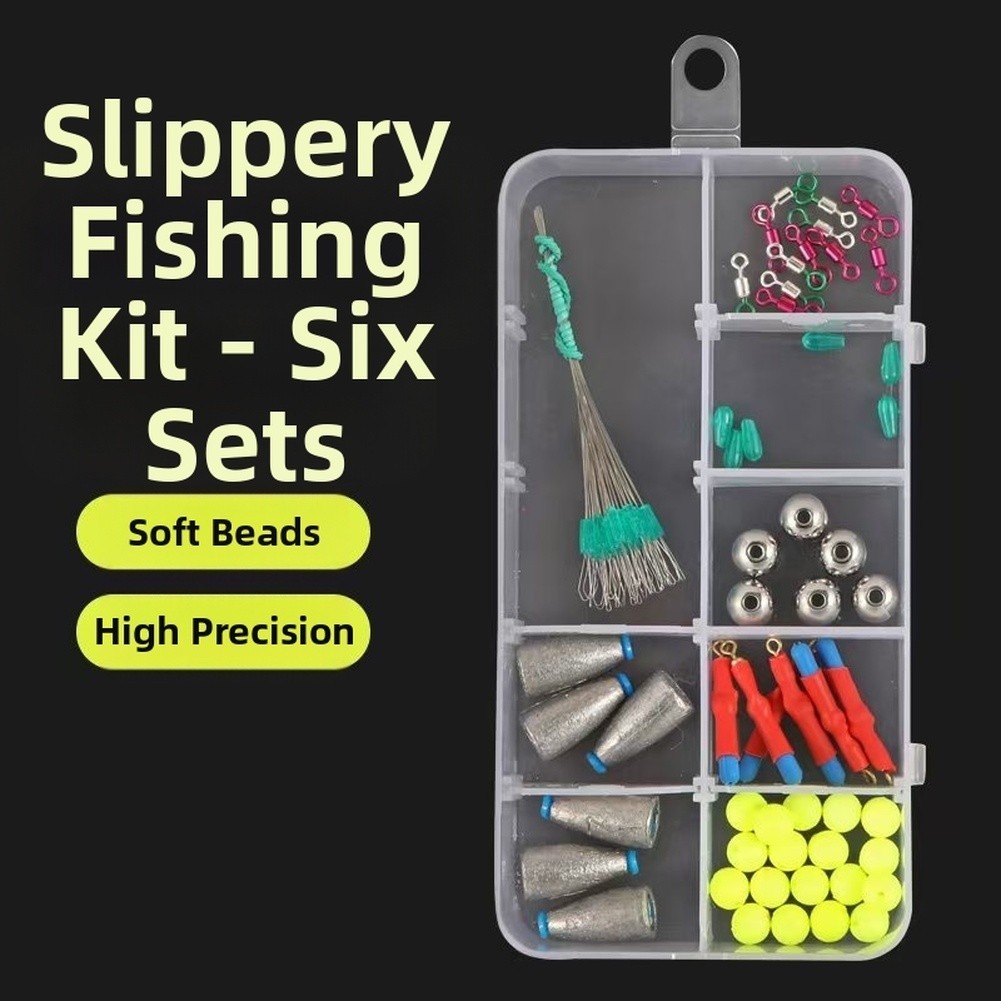 พร้อมสต็อกFishing Tackle Kit ชุดลูกปัดเลื่อนลอย Stopper พร้อมลูกปัด 40 เม็ด 12 แหวน 6