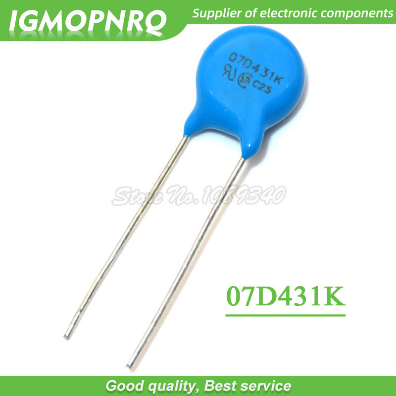 50 ชิ้น varistor 07D431K 430K piezoresistor 7D431K 07D431 IGMOPNRQ