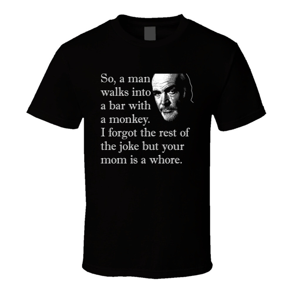 เสื้อยืดแขนสั้นสไตล์ 90s พร้อมลายเซ็นต์ Jeopardy และ Sean Connery