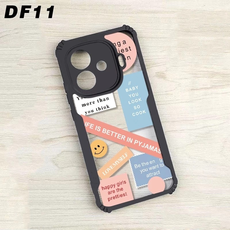CASE CLEAR MOTIF FUSION SHOCKPROOF สําหรับ INFINIX 4 5 6+ 7 8 9 9 HD 10 PLUS HD ZERO 8 ZERO 20 ZERO 