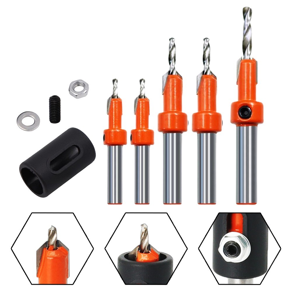 WIK HOT ไม้รอบ Shank Countersink เจาะ Bit Stopper Self Tapping สกรู Taper