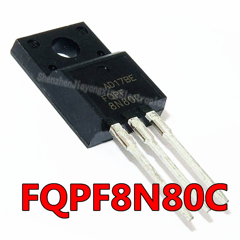 10PCS FQPF8N80C ถึง 220F 8N80C 8N80 ถึง 220 FQPF8N80 TO220 ใหม่ MOS FET ทรานซิสเตอร์