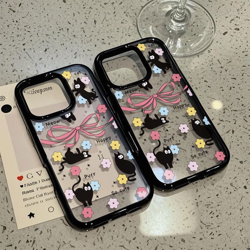 ริบบิ้นสีชมพูแมวดอกไม้ปลอก Hp Redmi A5 หมายเหตุ 14 Pro Plus 13 13X 15 15C 9 9A 9 9S 14C 10 10S 13 5G