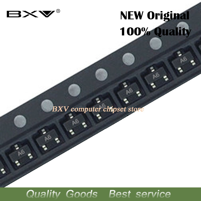 CR-100 ชิ้น/ล็อต BAS16 A6 A6W SOT 23 ทรานซิสเตอร์ SMD ใหม่เดิม