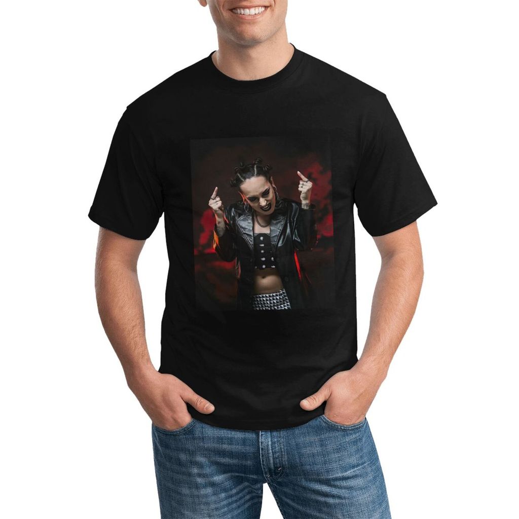 Tataiana Shmaykluk Jinjer (2) เสื้อยืดคอกลมไซส์ใหญ่อเนกประสงค์ผ้าฝ้าย 100% และดีไซน์ระบายอากาศ