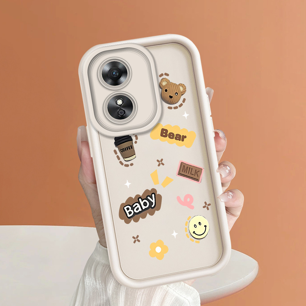 HP เคสโทรศัพท์สําหรับ OPPO A17 A17K กรณี Kesing ป้องกันโทรศัพท์ TY DLJ C8-2723 ตุ๊กตาน่ารัก