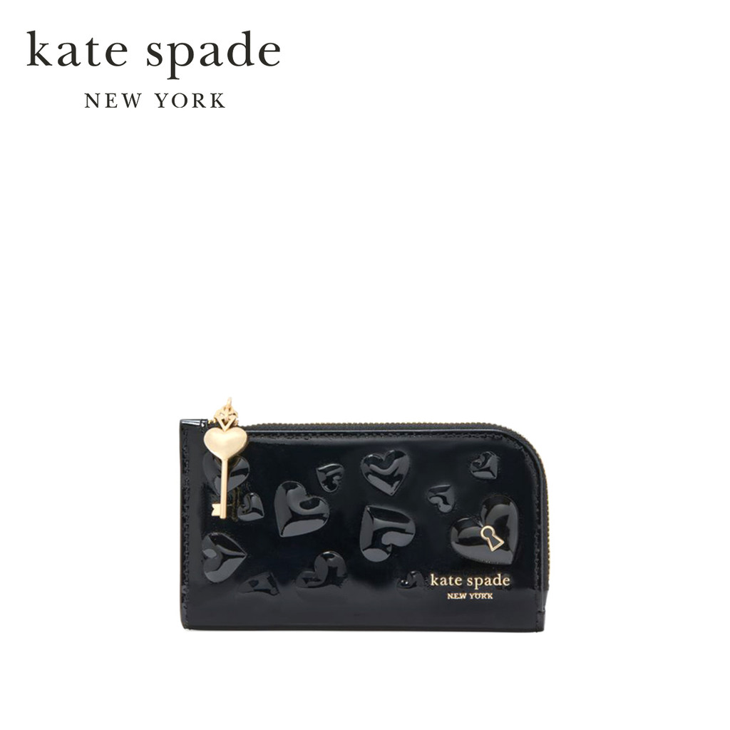 Kate Spade New York กระเป๋าสตางค์รุ่น Key To My Heart Small Slim Bifold Wallet KJ864 001 สี Black Multi