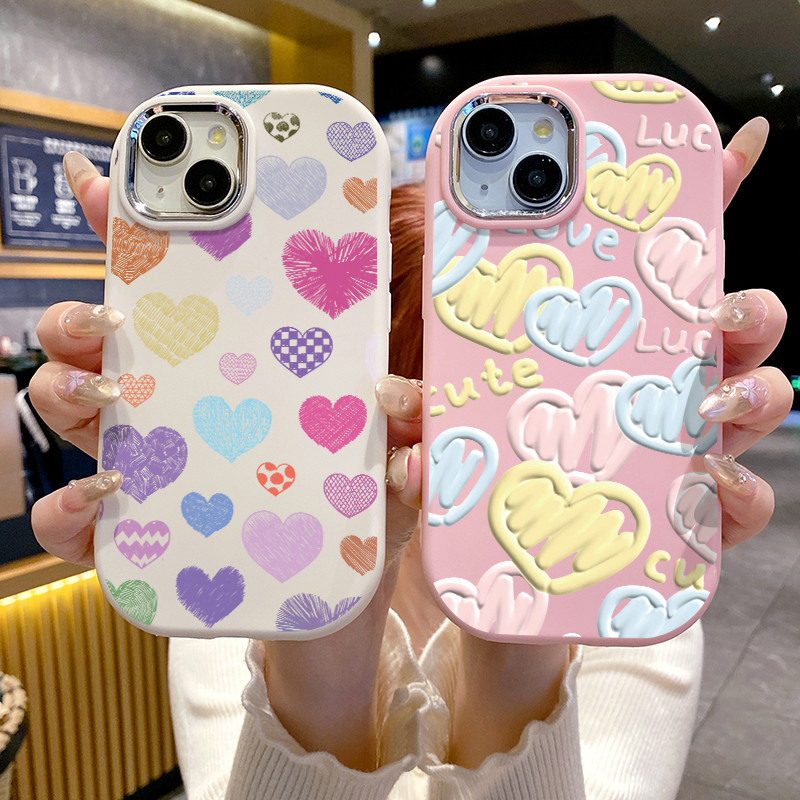 เคสสำหรับ OPPO Reno 7Z 5G Reno 8Z 5G Reno 7 Lite 5G Reno 8 Lite 5G เคสโทรศัพท์รูปหัวใจกันกระแทกกลมและอ้วน ราคา ถูกที่สุด ดีลบีเคเค แกลเลอรีภาพที่ 4