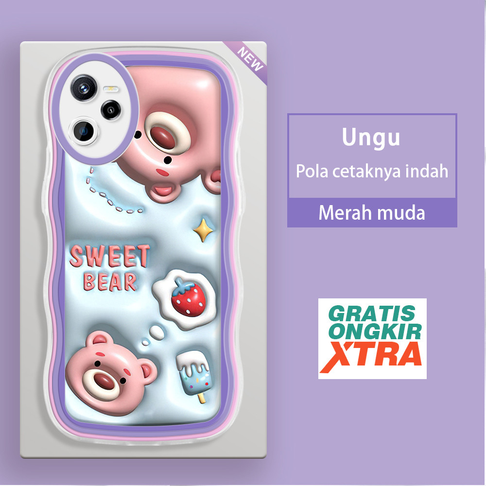 ปลอก HP Realme 2 Pro Narzo 20 30 30A 20A 50 Pro 50i 50A Prime Q5 Strawberry BearLotso 3D Soft Case ส