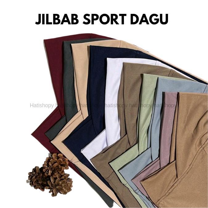 3P9U9- Hijab Sports Chin Covering Chest / Instant Sports Bergo / Spandex Sports Hijab
