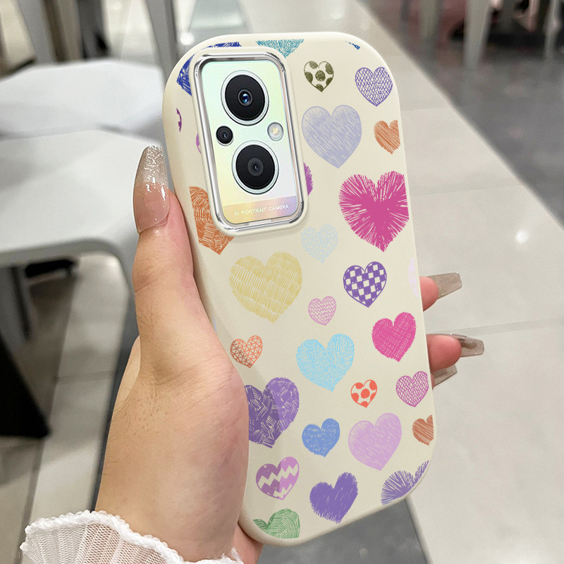 เคสสำหรับ OPPO Reno 7Z 5G Reno 8Z 5G Reno 7 Lite 5G Reno 8 Lite 5G เคสโทรศัพท์รูปหัวใจกันกระแทกกลมและอ้วน ราคา ถูกที่สุด ดีลบีเคเค แกลเลอรีภาพที่ 2