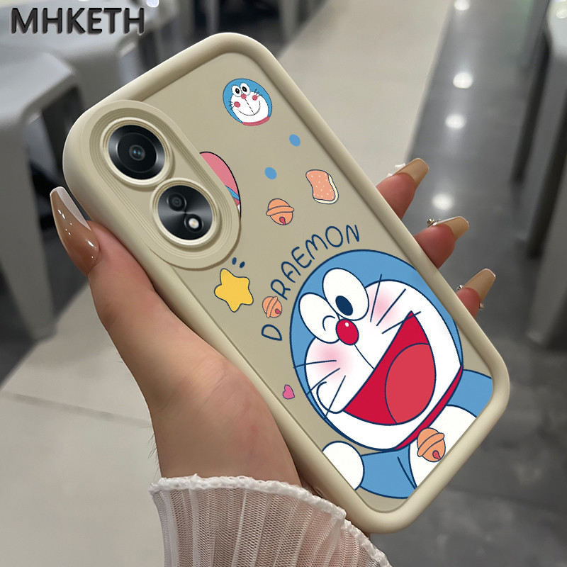 MHKETH เคสสำหรับ OPPO A58 A78 A58 5G A78 5G A58x 5G A1x A2x เคสโทรศัพท์ซิลิโคนรูปแมวหุ่นยนต์การ์ตูนน่ารัก