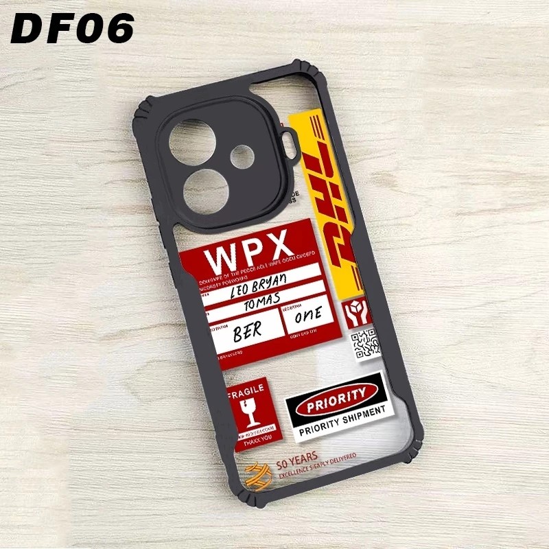 CASE CLEAR MOTIF FUSION SHOCKPROOF สําหรับ INFINIX 4 5 6+ 7 8 9 9 HD 10 PLUS HD ZERO 8 ZERO 20 ZERO 