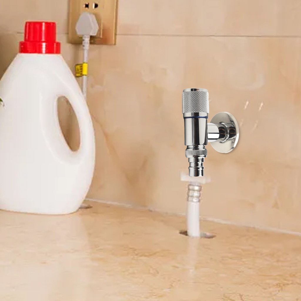 POS สําหรับเครื่องซักผ้าสแตนเลส Water Stop Quick Opening มุมวาล์ว