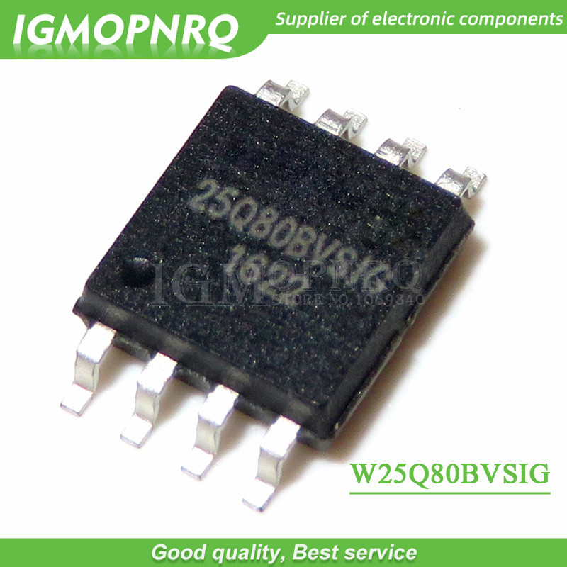 10pcs 25Q80BVSIG W25Q80BVSIG W25Q80BVSIG 25Q80BVSIG 25Q80 SOP 8 หน่วยความจําชิป IC