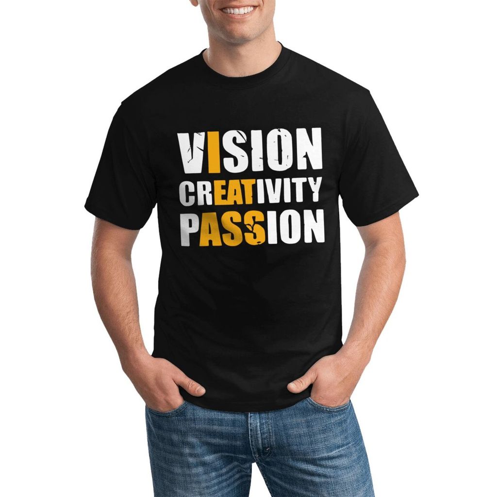 Vision ความคิดสร้างสรรค์ Passion ตลก Sarcastic คําคม Vintage ผ้าฝ้าย 100% Breathable Plus ขนาดลูกเรื