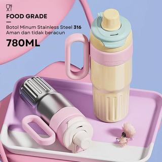 [EXCLUSIVE CECEKETARKETIR] Funnycook Tumbler Stainless Steel Gemoy Ukuran 780ml Botol Minum Tahan