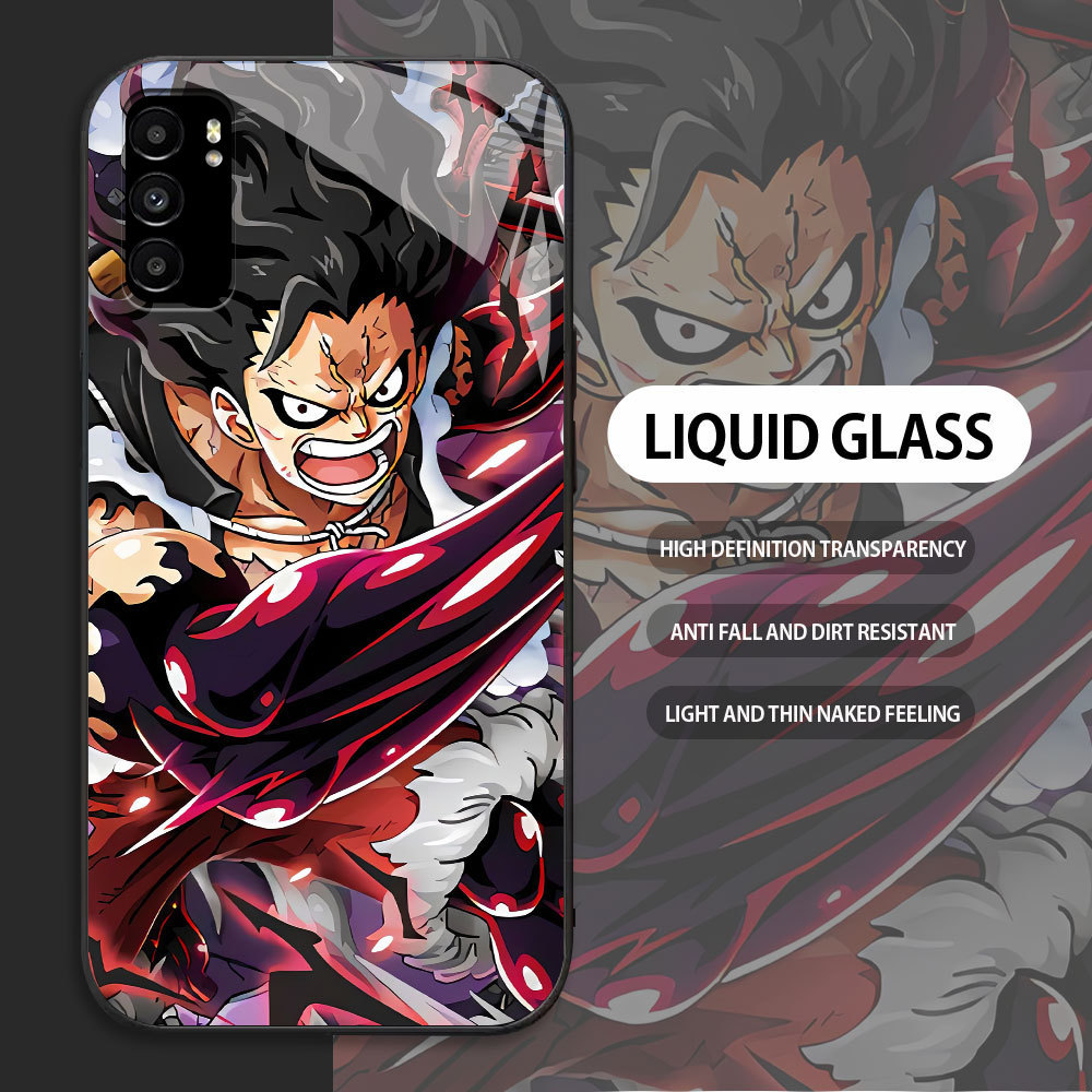 OPPO Reno 2z 2f 3 4 5 6 7 8 8T Z 11 LITE 12 F F27 F25 PRO 5G A93 A94  เคสกระจก ราชาโจรสลัด ลูฟฟี่ ขอ