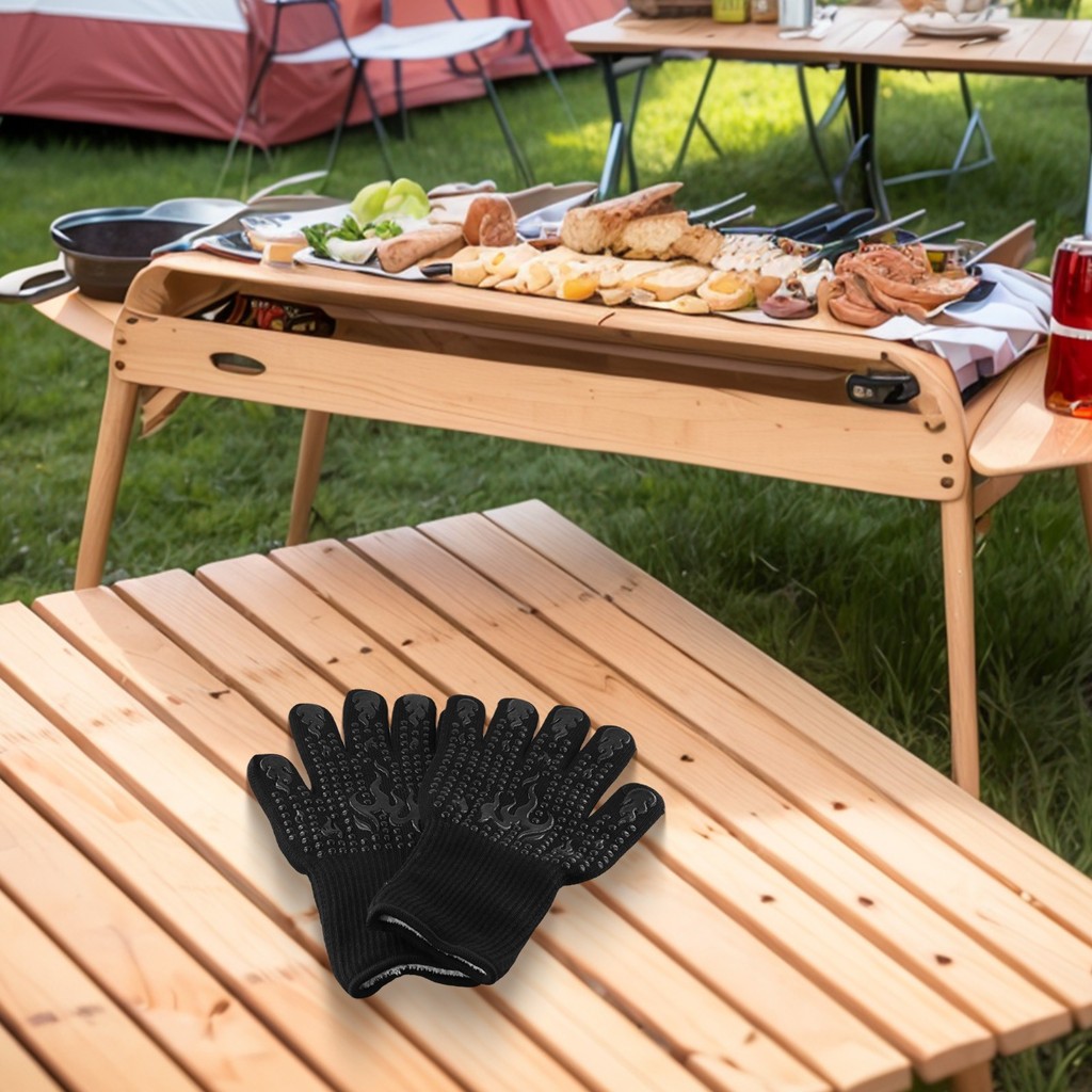 ♥เสียงสะท้อน♥ถุงมือย่างกัน 800 องศา เหมาะสําหรับห้องครัวและย่าง