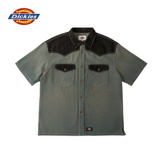 DICKIES MENS SHIRTS SS - TINTED DENIM เสื้อ เสื้อเชิ๊ตแขนสั้…