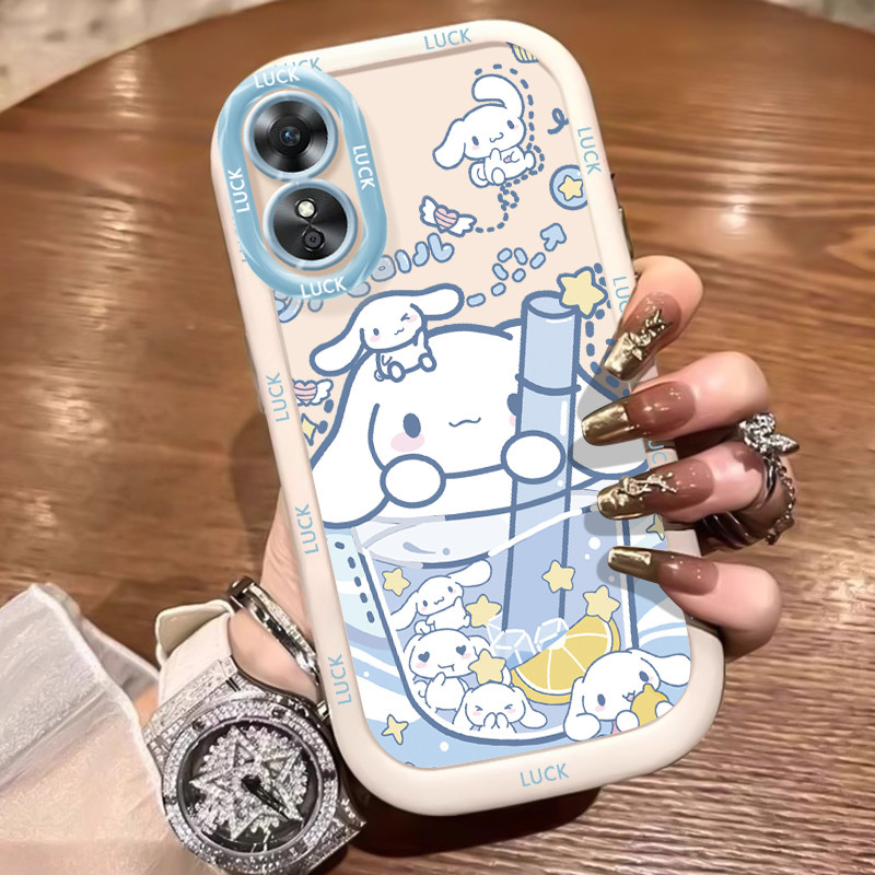 เคสสำหรับ OPPO A17 A17K เคสโทรศัพท์สัตว์น่ารักซิลิโคนกันกระแทก