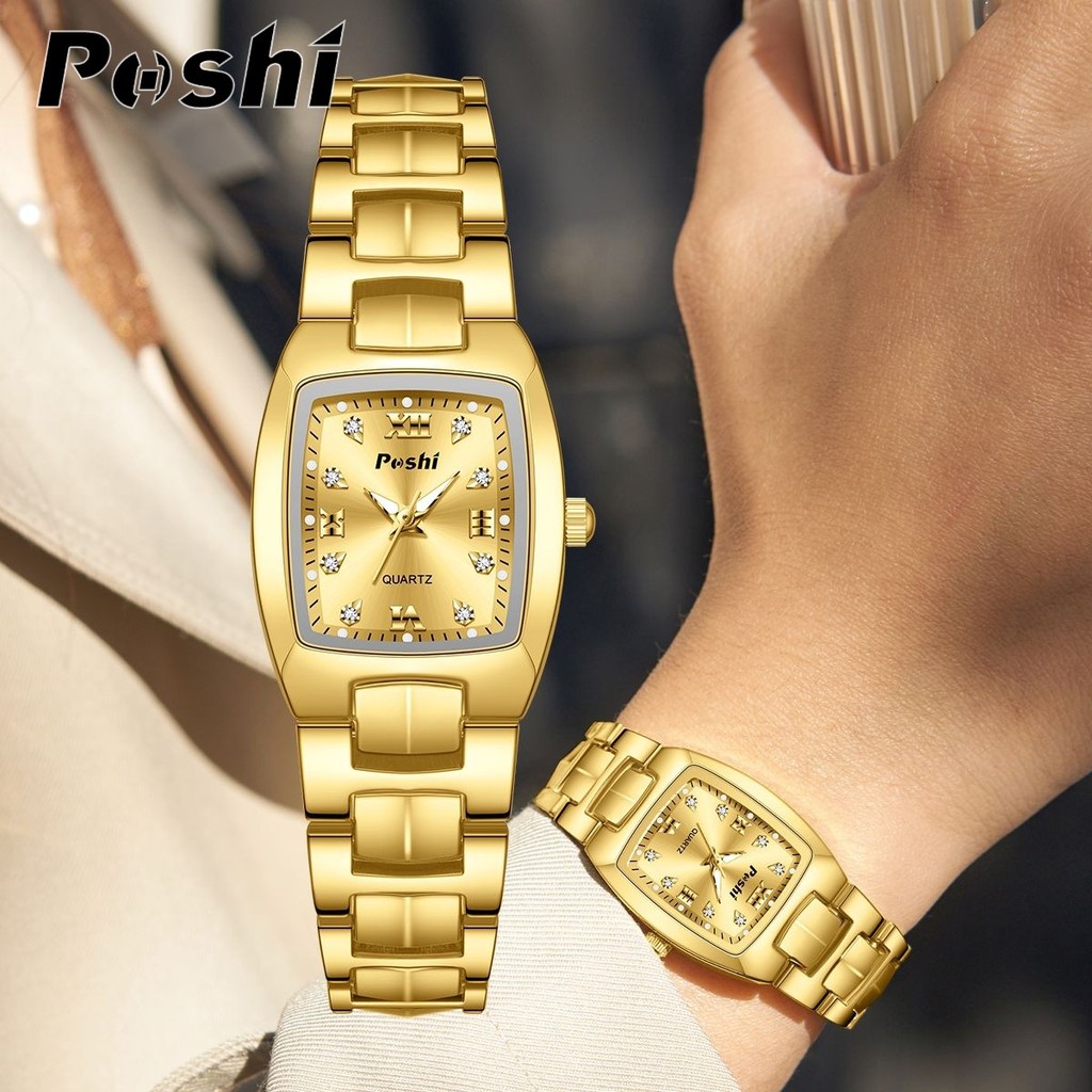 POSHI Mens Waterproof Luminous Business Watches Date Mens Wrist Watch Stainless Steel