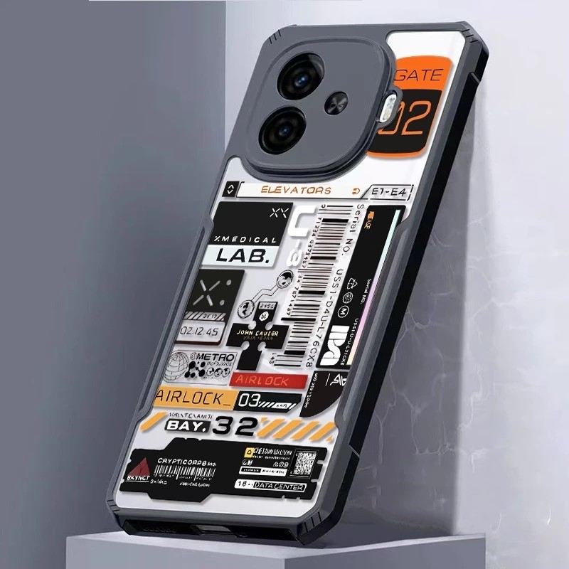 CASE CLEAR MOTIF FUSION SHOCKPROOF สําหรับ INFINIX 4 5 6+ 7 8 9 9 HD 10 PLUS HD ZERO 8 ZERO 20 ZERO 