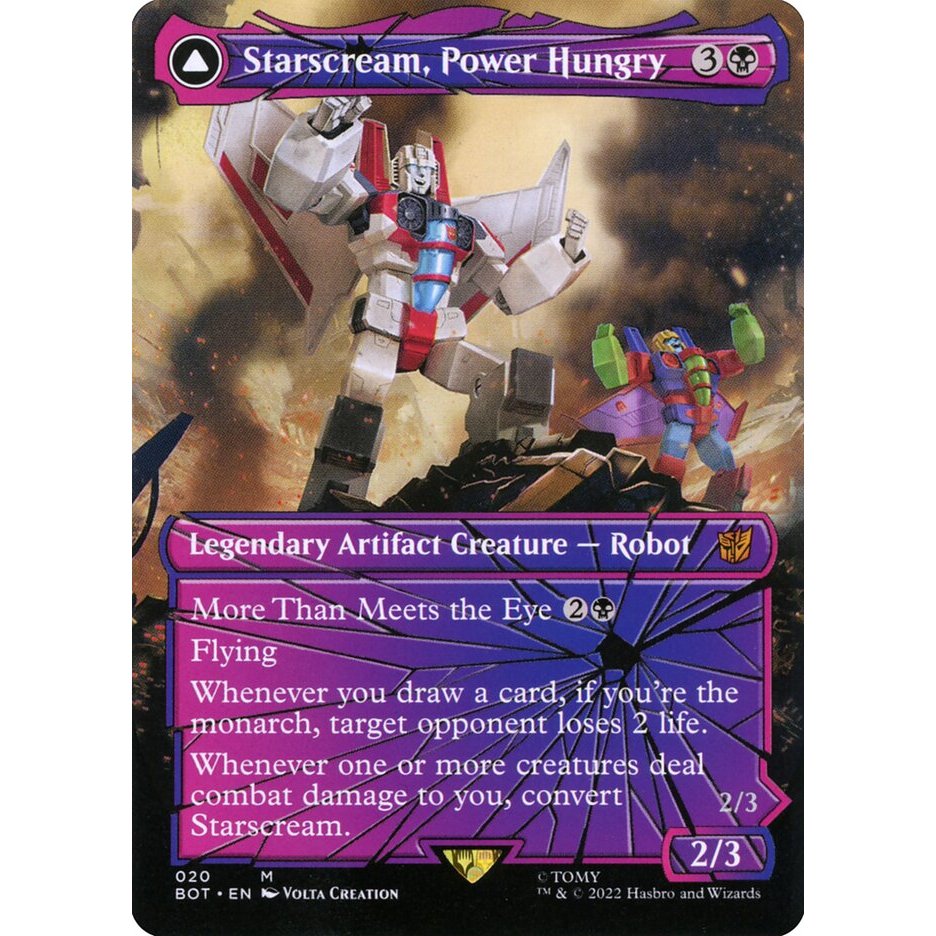 Starscream, Power Hungry // Starscream, Seeker Leader การ์ด Magic the Gathering [MTG] ของแท้