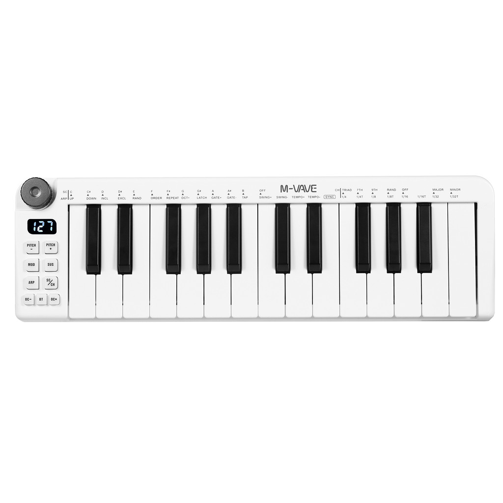 M-VAVE SMK-25mini MIDI คีย์บอร์ดชาร์จ 25-Key Control Mini แบบพกพา USB Controller พร้อม 25 สปีด Sensi