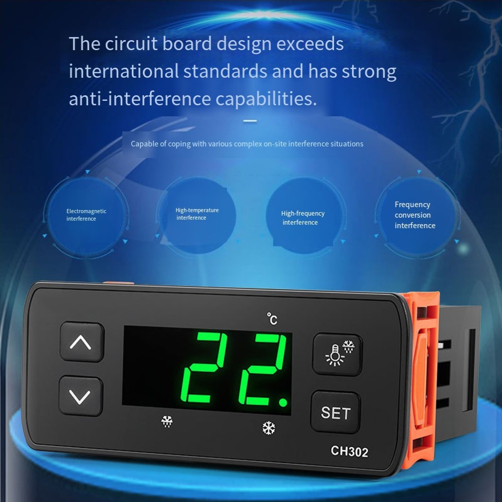 จัดส่งที่รวดเร็ว❤️KWS-CH302 เครื่องควบคุมอุณหภูมิอัจฉริยะ Dual Sensor เครื่องทําความเย็นสัญญาณเตือนก