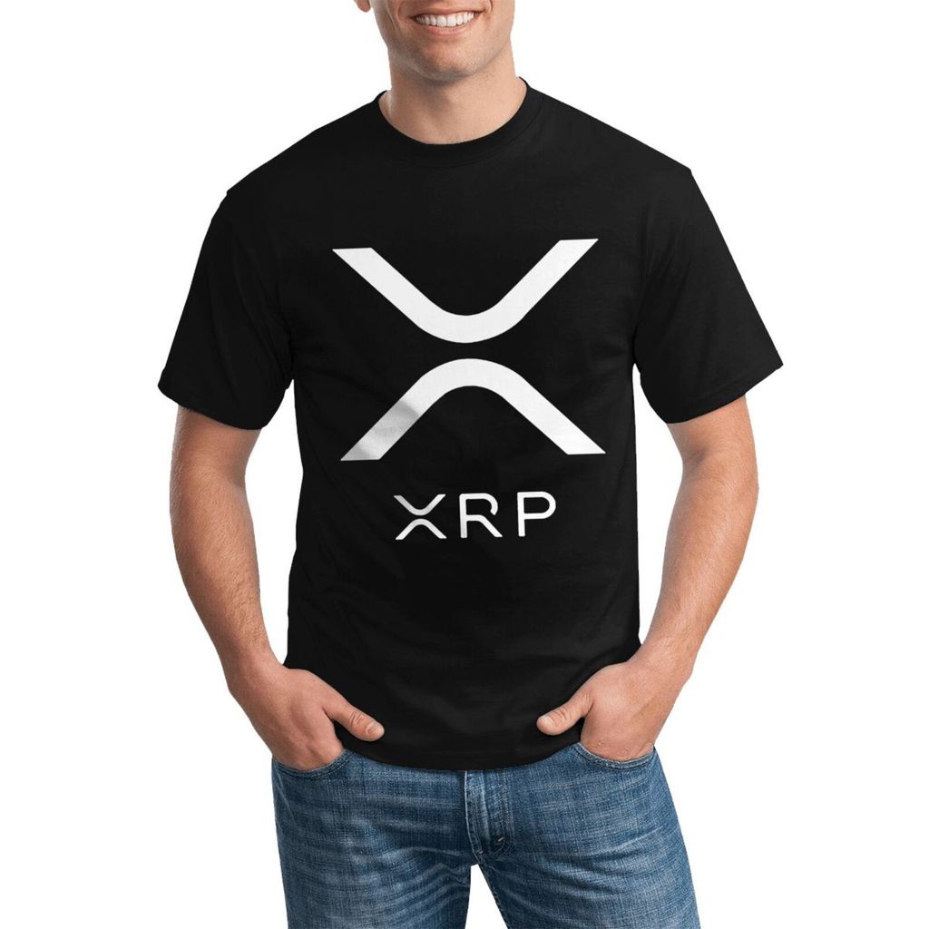 Xrp Ripple เสื้อยืดคอลูกเรือขนาดบวกอินเทรนด์ผ้าฝ้าย 100% สําหรับความสะดวกสบายสุด