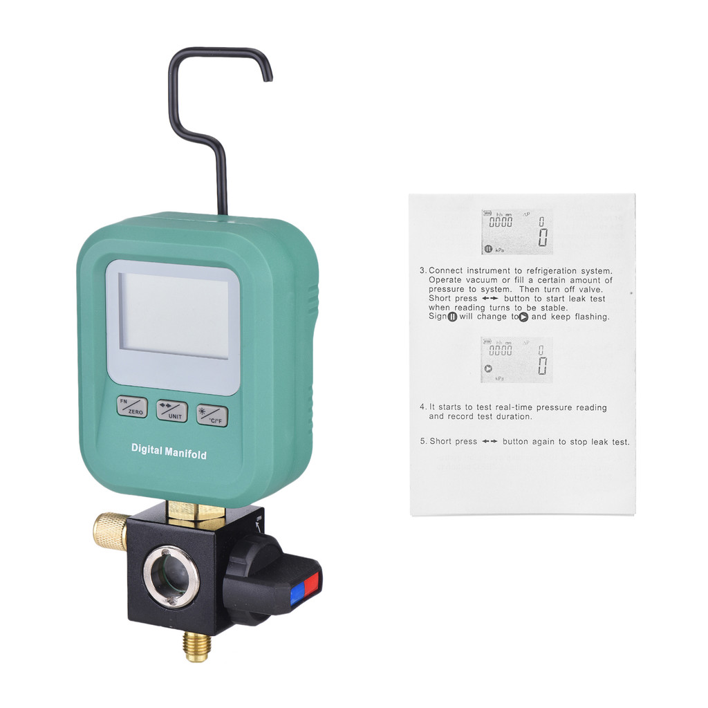 BAFR Single Manifold Gauge, เครื่องวัดความดันดิจิตอลพร้อมจอแสดงผล LCD สําหรับ R123 R1234yf R134A R14