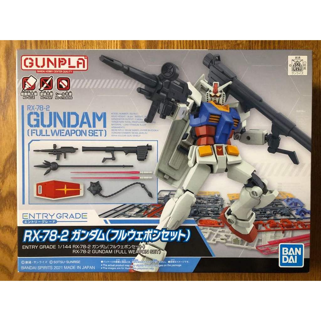 【Direct from Japan】Gunpla EG RX-78-2 Gundam (ชุดอาวุธครบชุด)【Japan Exclusive】