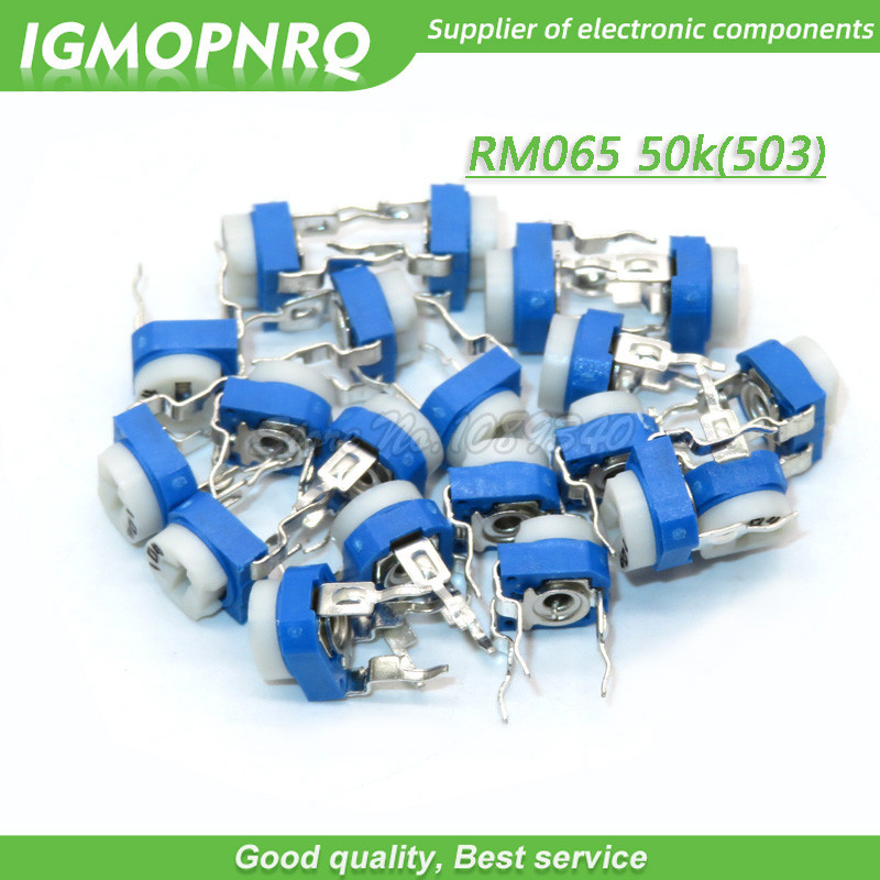 20PCS Trimmer Potentiometer RM065 RM 065 50K โอห์ม 503 DIP Trimmer Resistors Variable adjustable Res