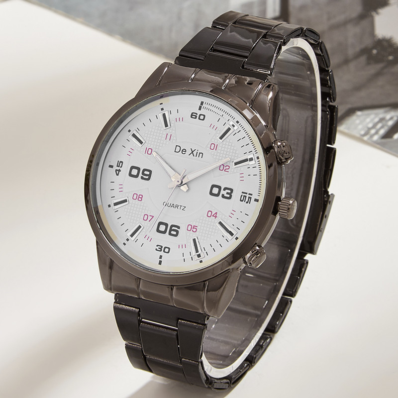 POSHI Mens Waterproof Luminous Business Watches Date Mens Wrist Watch Stainless Steel