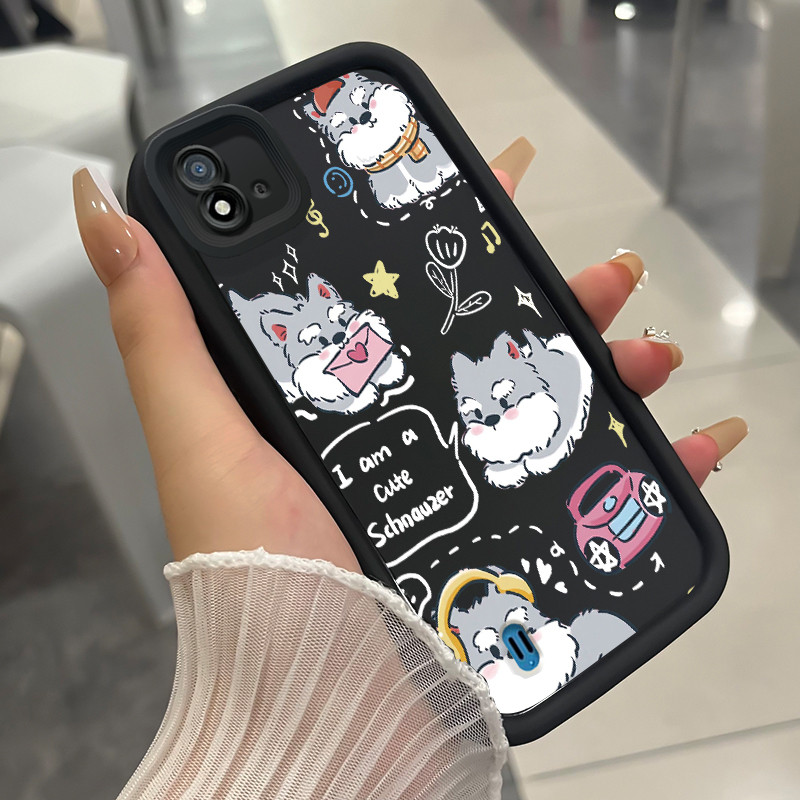 เคสสำหรับ Realme C20 C20A C11 2021 Narzo 50I เคสโทรศัพท์สุนัขแมวสามสีซิลิโคนกันกระแทก