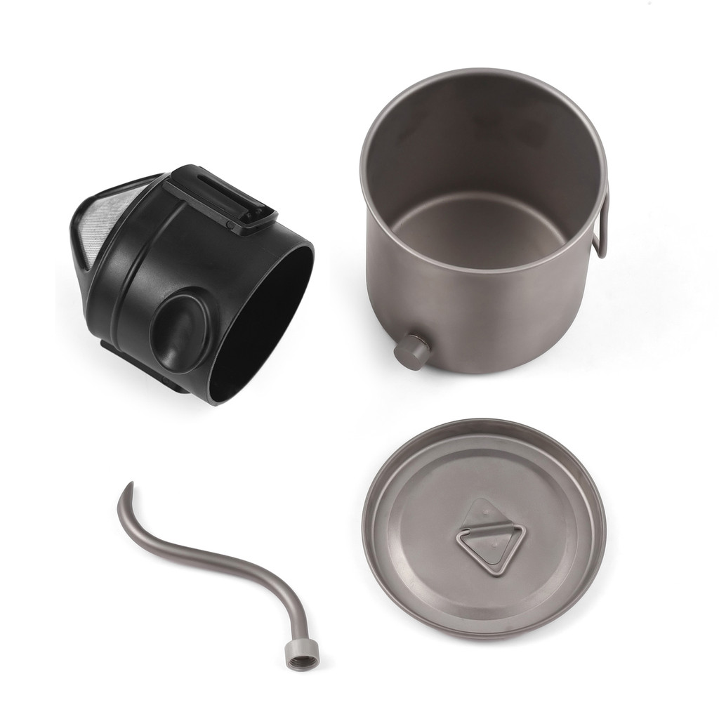 400ml Pour Over Kettle Gooseneck Coffee Ti พับน้ําพร้อมตัวกรอง