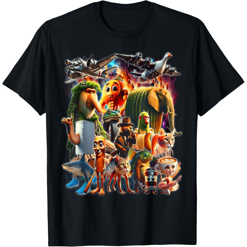 อิตาเลี่ยน Brainrot Ai Animal Mashup Funny Gen Z เสื้อเสื้อยืด Unisex