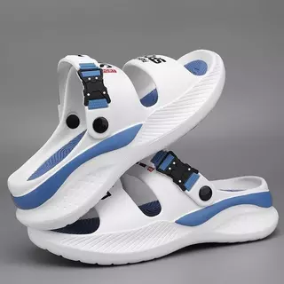 FOYA SHOES เกาหลีนิยมสุภาพสตรีรองเท้าแตะ INS สไตล์สองสีออกแบบนุ่มสบายลื่นและสวมใส่วัสดุ EVA สูง 4 ซม