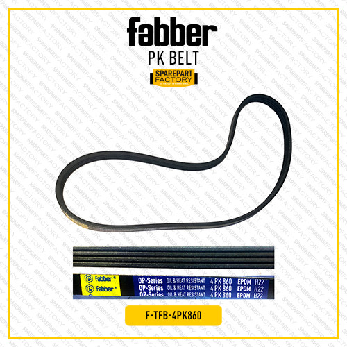 Fanbelt Fanbelt V belt สายพานพัดลม AC Toyota Starlet 4PK860 FABER