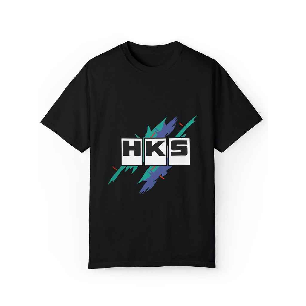 เสื้อยืดผ้าฝ้ายกราฟิก Hks - เสื้อยืดคอกลมลําลองยืด สีดํา Wit