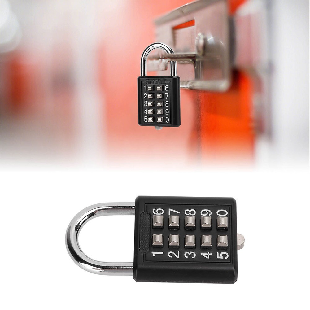 【จัดส่งทันที】10-Digit Password Combination Padlock Zinc Alloy For Smart Password Lock