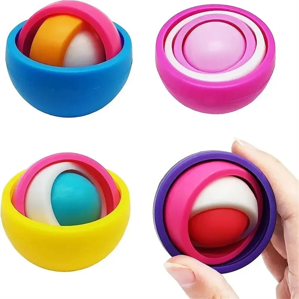 1/3 ชิ้น 3D ลูก Gyroscope Fidget Spinners Fidget ของเล่นสําหรับเด็กผู้ใหญ่เด็ก Spinning Top ADHD