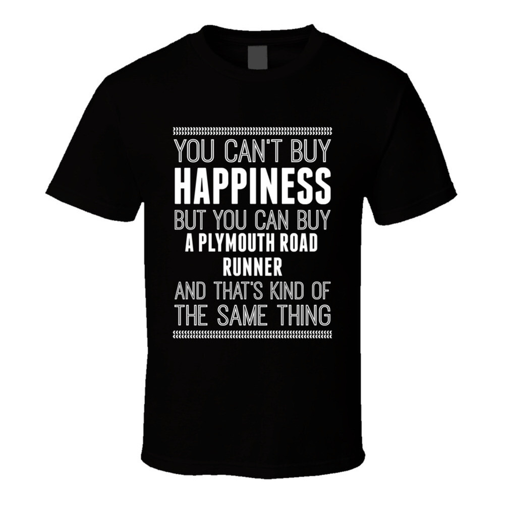 เสื้อยืดคอกระดุมผู้ชาย พิมพ์ลายรถ Plymouth Road Runner สไตล์คนชอบรถยนต์