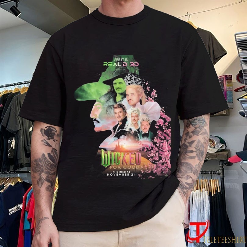 Seet It In Real D 3D Pedro Pascal Oz Wicked สําหรับเสื้อยืดดีใหม่คริสต์มาสตลกแฟชั่น Retro สไตล์